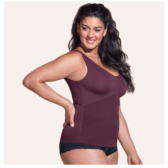 Honeylove Women’s LiftWear Wide Strap Tank in Color Fig - Picture 6 of 6